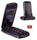 TTfone Star Big Button Simple Easy To Use Clamshell Flip Mobile Phone with Vodafone Pay as You Go – Grey