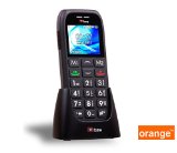 TTfone Mars – Pay As You Go – Pre-Pay – PAYG – Big Button Mobile Phone with Emergency Button and free Dock (Orange with £10 Credit)