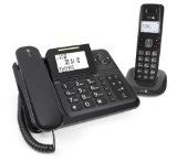 Doro Comfort 4005 Corded/Cordless Combo Phone with Answering Machine – Black