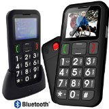 Mobiho Essentiel CLASSIC MAX - big button very easy to use SENIOR sim free unlocked mobile phone with GIANT COLOR EASY TO READ DISPLAY, SOS panic button, talking numbers, bluetooth, free docking station for charging