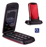 TTfone Star Big Button Simple Easy To Use Clamshell Flip Pay as you go – Pre pay – PAYG Mobile Phone (O2 with £10 Credit, Red)
