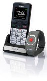 Easy Elderly Mobile Phone for Senior people + Emergency Bracelet – MaxCom MM715 – Big Buttons / SOS Emergency Button / FM Radio / Camera / Sim Free / Docking Station