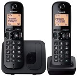 Panasonic KX-TGC212EB Digital Cordless Phone with LCD Display (Two Handset Pack) – Black