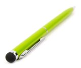 DURAGADGET 2 In 1 Lime Green Dual Use Ball Point Pen With Touchscreen Capacitive Stylus End For TTFone Jupiter & TTFone Neptune – Senior Basic Mobile Phone with Crystal White Large easy to read Display, Big Buttons, Torch, FM Radio and SOS Emergency Button – BLACK – SILVER