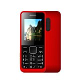 Happo® Most Cheap Original Easy to Use Senior Sim Free Unlocked Mobile Phone Dual sim fashion shape features cell phone elderly seniors phone (Red)