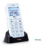 TTfone Saturn PAYG Big Button Bluetooth Senior Mobile Phone Camera (Lebara Pay as you go, White)
