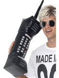 Smiffys Inflatable Retro Mobile Phone 80s Fancy Dress Large Black Brick Phone