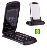 TTfone Star Big Button Simple Easy To Use Clamshell Flip Pay as you go – Pre pay – PAYG Mobile Phone (EE Pay as you go, White)