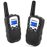 Bobela T388 Best Cool Walkie Talkies as Festival Christmas Gifts for EU Childrens Adults / Twin Way Radio Toys for Kids Riding / Long Range Walky Talky with Torch for Men Seniors Hiking ( Black 2 Pack )