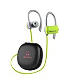 Wireless Bluetooth Headphones by Idealmuzik|Sports Earphones with Noise Cancelling Technology & Built-In Mic|Sweat-Proof Earbuds (Green/grey)